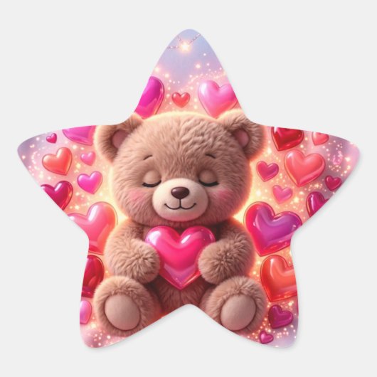 Cute Teddy Love Sticker Sheet 💖Sticker (Voorkant)