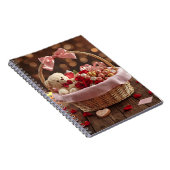 Cute Teddy Rose Basket Valentine Daily Gratitude Notitieboek (Rechterzijde)