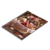 Cute Teddy Rose Basket Valentine Daily Gratitude Notitieboek (Linkerzijde)