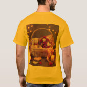 Cute Teddy Rose Basket Valentines Day Graphic T-shirt (Achterkant)