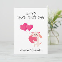 Cute Teddy Valentijnsdag bedankkaartjes Bedankkaart