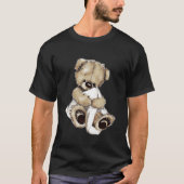 Cute teddy with blanket teddy bear with cuddly bla t-shirt (Voorkant)