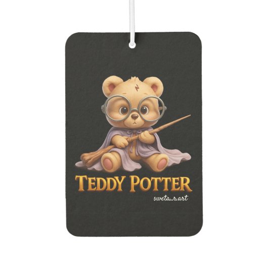 Cute Teddy Wizard Car Air Freshener Luchtverfrisser (Voorkant)