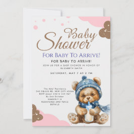 Cute Teddybeer Baby Borrel Kaart