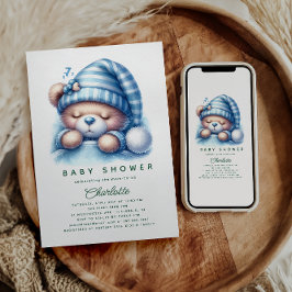 Cute Teddybeer Baby Shower Kaart