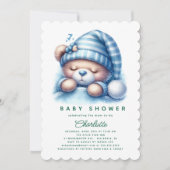 Cute Teddybeer Baby Shower Kaart (Voorkant)