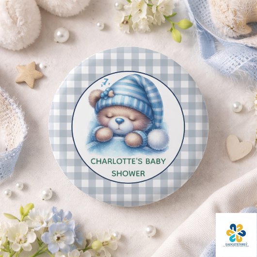 Cute Teddybeer Baby Shower Ronde Button 3,2 Cm
