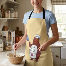 Cute Teddybeer Chef Bakken & Koken Illustratie