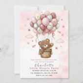 Cute Teddybeer Feestje Kaart (Voorkant)