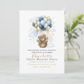 Cute Teddybeer Feestje Kaart (Staand voorkant)