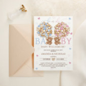 Cute Teddybeer Geslacht Onthulling Kaart