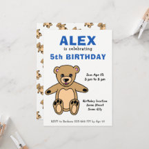 Cute Teddybeer Jongens Verjaardag