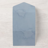 Cute Teddybeer Kledinglijn Jongen Baby Shower  All In One Uitnodiging (Buitenkant)