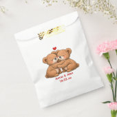 Cute Teddybeer Koppel Bruiloft Bedankzakje (Gezegeld)