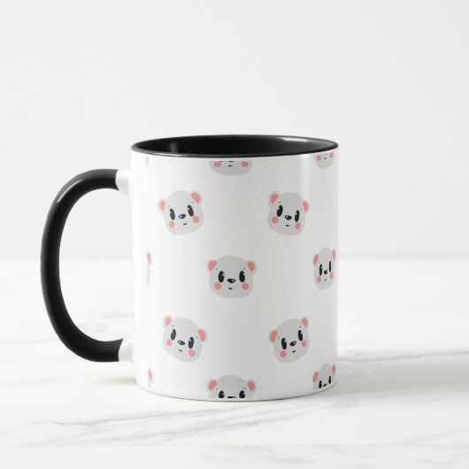 Cute Teddybeer Patronen Mok|Schattige Esthetische Mok (Links)