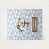 Cute teddybeer piloot jongen shower viering bord wandkleed (Voorkant (horizontaal))