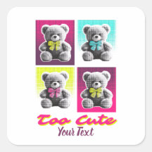 Cute Teddybeer Stijl Kleurrijke Beer Patroon Ontwe
