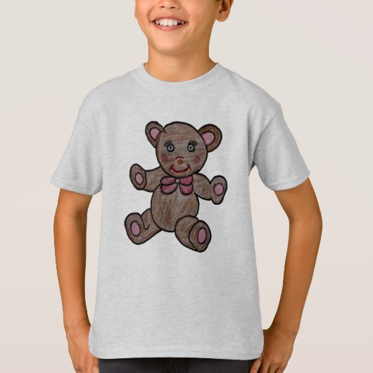 Cute Teddybeer T-shirt (Voorkant)