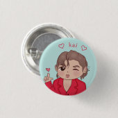 Cute Teen Kpop Ronde Button 3,2 Cm (Voorkant /achterkant)