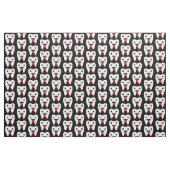 Cute Teeth Hearts Pattern Stof (Yard (91,4 cm))