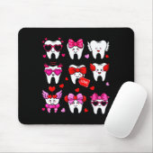 Cute Teeth Love Valentine's Day Dental  Muismat (Met muis)