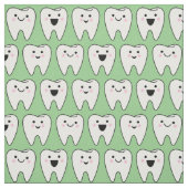 Cute Teeth Tooth Fairy Dentist Dental Green Stof (Swatch)