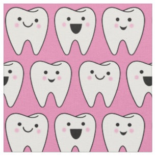 Cute Teeth Tooth Fairy Dentist Dental Pink Stof