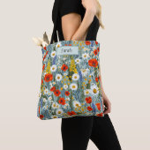 Cute Template Chic Flowers Boho Personalized Tote Bag (Dichtbij)