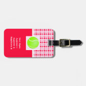 Cute Tennis Ball Bagagelabel (Voorkant horizontaal)