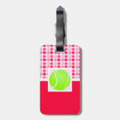 Cute Tennis Ball Bagagelabel (Achterkant verticaal)