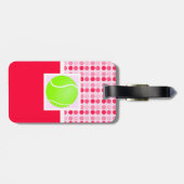 Cute Tennis Ball Bagagelabel (Achterkant horizontaal)
