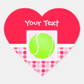 Cute Tennis Ball Hart Sticker (Voorkant)