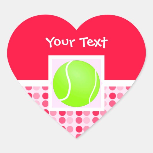 Cute Tennis Ball Hart Sticker (Voorkant)