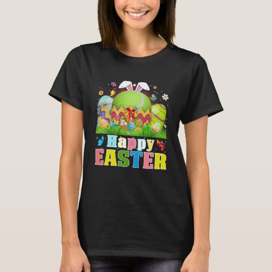 Cute Tennis Ball Hatched From Egg Easter Day Men B T-shirt (Voorkant)