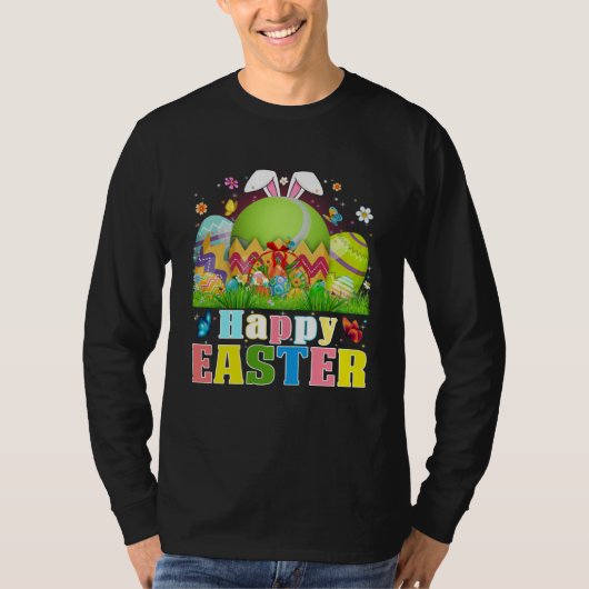 Cute Tennis Ball Hatched From Egg Easter Day Men B T-shirt (Voorkant)