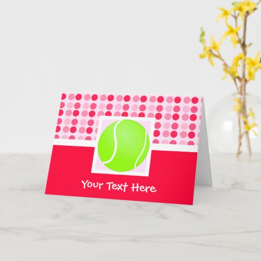Cute Tennis Ball Kaart (Gele Bloem)