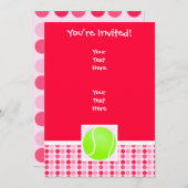 Cute Tennis Ball Kaart (Voorkant / Achterkant)