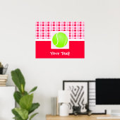 Cute Tennis Ball Poster (Thuiskantoor)