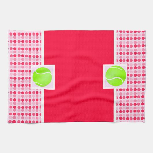 Cute Tennis Ball Theedoek (Horizontaal)