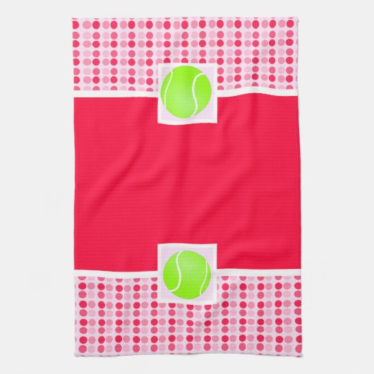 Cute Tennis Ball Theedoek (Verticaal)