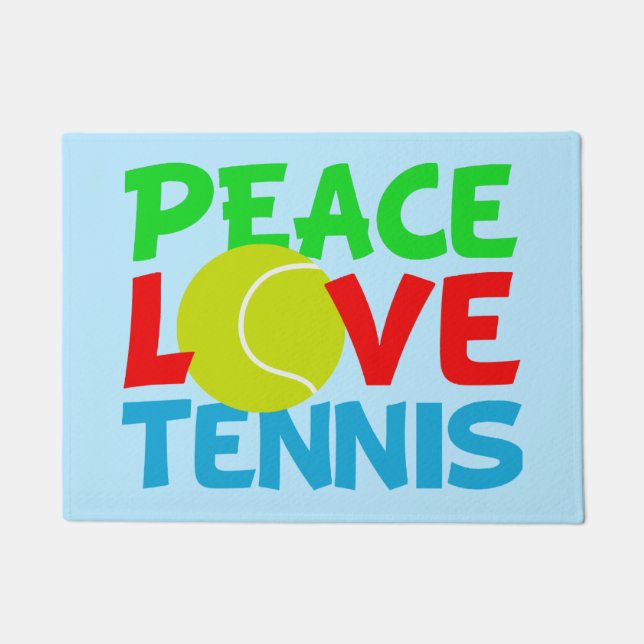 Cute Tennis blue Deurmat (Voorkant)