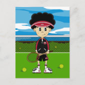 Cute Tennis Boy Briefkaart (Voorkant)