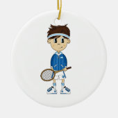 Cute Tennis Boy Ornament (Voorkant)