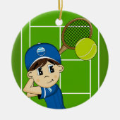 Cute Tennis Boy Ornament (Voorkant)