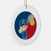Cute Tennis Boy Ornament (Rechts)