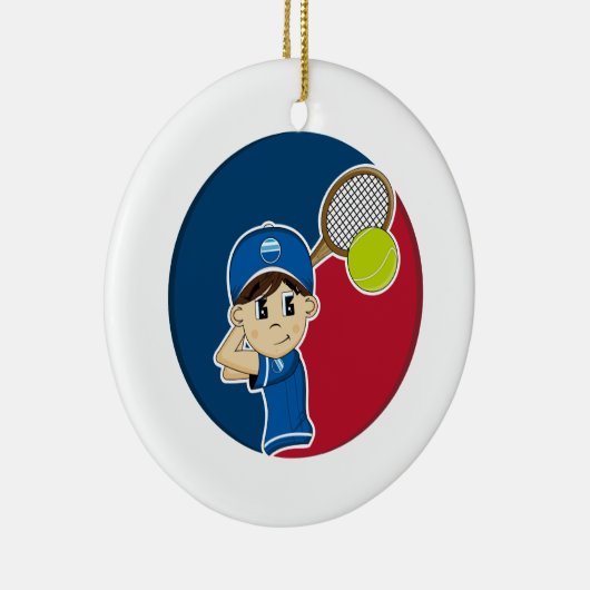 Cute Tennis Boy Ornament (Rechts)