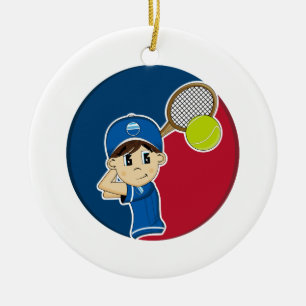Cute Tennis Boy Ornament