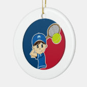 Cute Tennis Boy Ornament (Links)