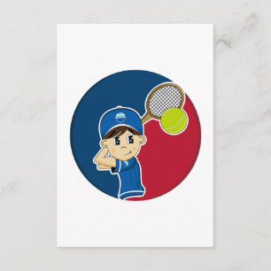 Cute Tennis Boy RSVP-kaart RSVP Kaartje