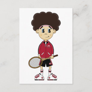 Cute Tennis Boy RSVP-kaart RSVP Kaartje